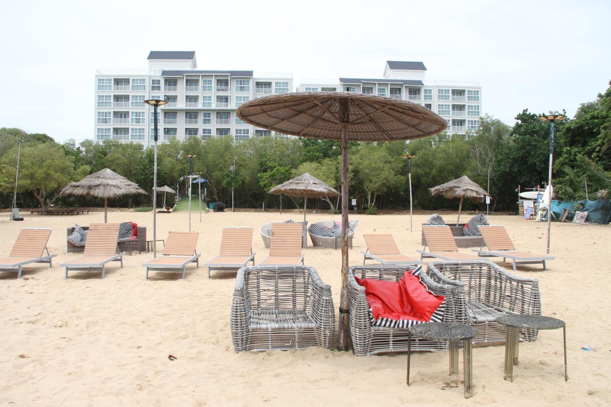 Grand Florida芭提雅带免费游泳池温泉桑拿浴和健身房瑜伽室私家海滩公寓e206 Na Chom Thian Extérieur photo